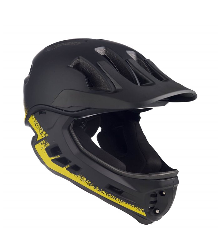 Frezzo Rowdy Fullface Helm schwarz, gelb M 54-57